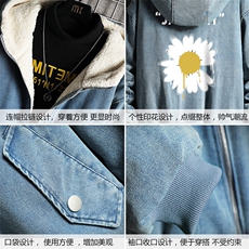 NM53073-P140牛仔外套男大码加厚加绒衣男羊羔毛服男，男装棉衣，电商A040A