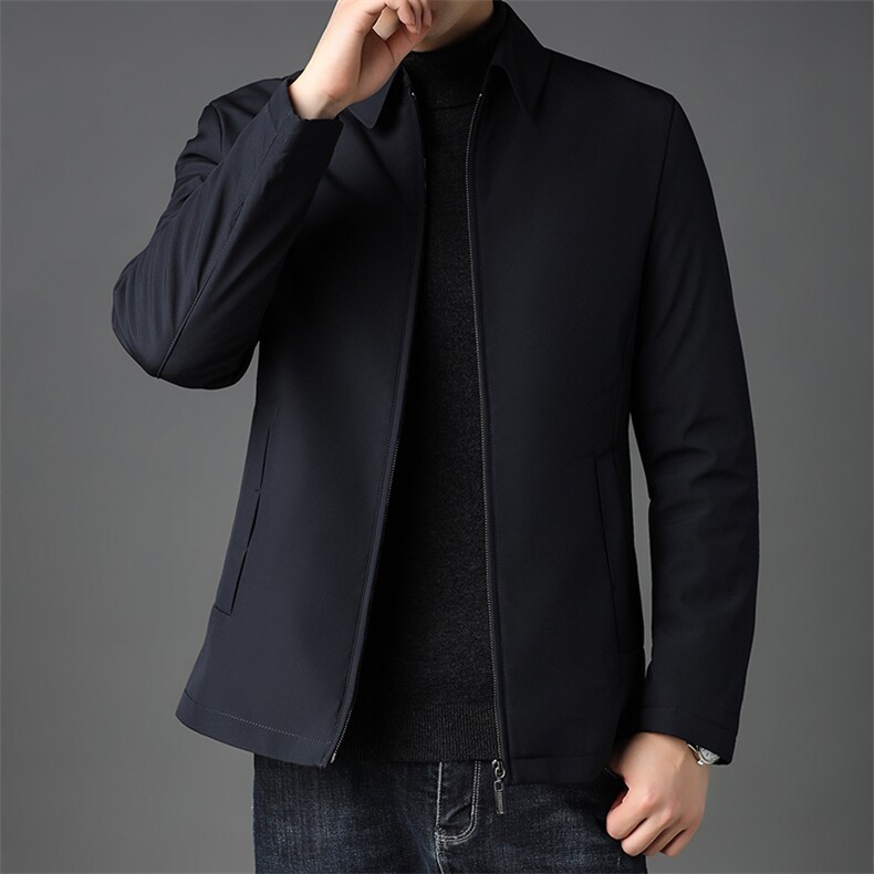 2023新款白鸭绒羽绒服男秋冬季中年男士商务休闲爸爸装外套男装,男装羽绒服,电商B212（原钱塘6029）