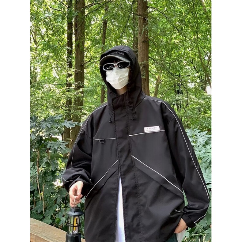 秋季青春流行男夹克文艺潮防风防水反光外套GF17P63,男装夹克,星座1116-2