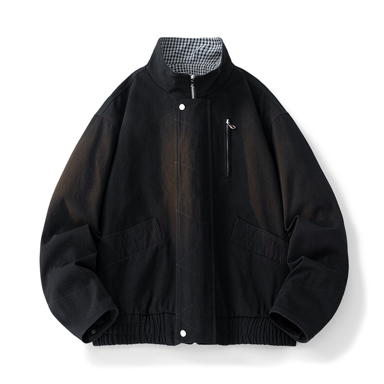 美式vintage豹纹衬衫夹克牛仔短袖外套设计感JK02528-P90，男装衬衫，星座308B-2