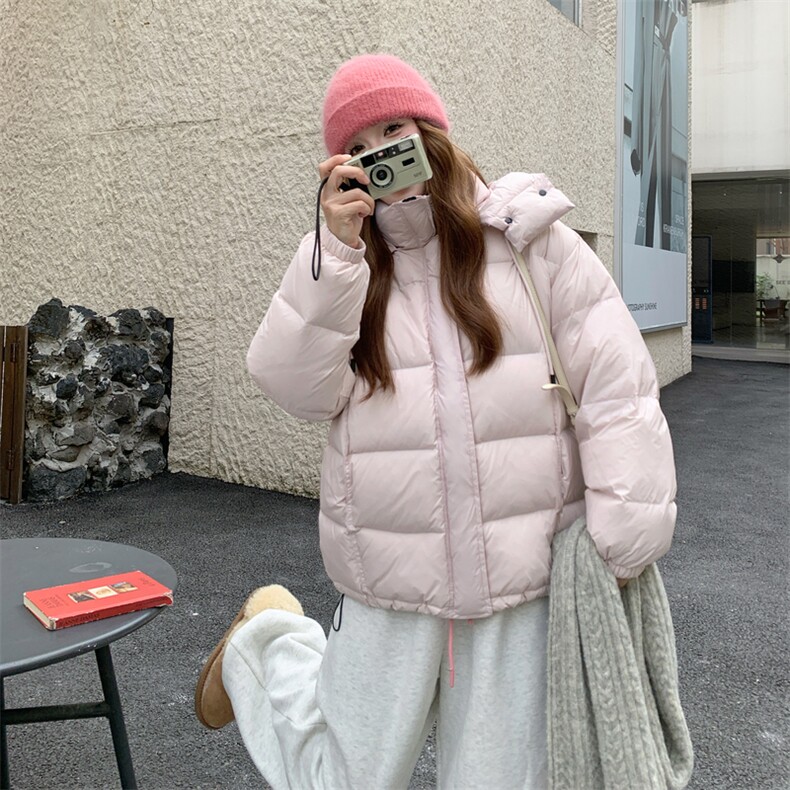 现货新款韩东大门加厚保暖羽绒服百搭连帽面包服女装外套,女装羽绒服,2B114