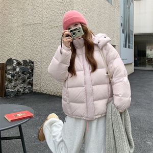 现货新款韩东大门加厚保暖羽绒服百搭连帽面包服女装外套图片