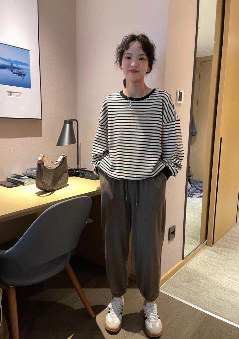 7118条纹卫衣，女装卫衣/绒衫，续加 XJ