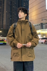 新款现货户外连帽夹克男冲锋衣外套JK813-P80，男装夹克，星座1204-3