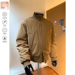 90白鸭绒飞行夹克双拉链廓形 羽绒服外套男 5D1143-TP109不图片