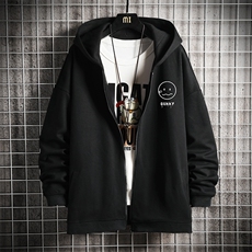 KS21072-P38连帽开衫卫衣男运动外套大码班服网格挂拍，男装卫衣，电商A040A