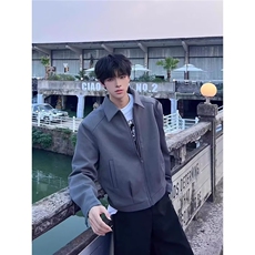 Q518-P60美式cleanfit短款宽肩行政夹克男女同款春季潮流百搭，男装夹克，电商B323A