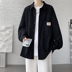衬衫男春季新款港风宽松大码灯芯绒长袖衬衣CS025-P38，男装衬衫，星座214-3