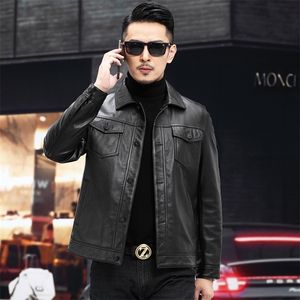 BL-DK6885男式2023秋季新款翻领头层牛皮皮衣男P550图片