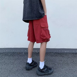 日常宽松型春秋休闲裤高腰时尚都市气质五分裤时尚潮牌男简约图片