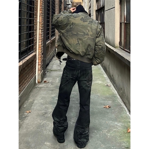 美式迷彩男款夹克连帽假两件棒球服外套MF01-P97图片