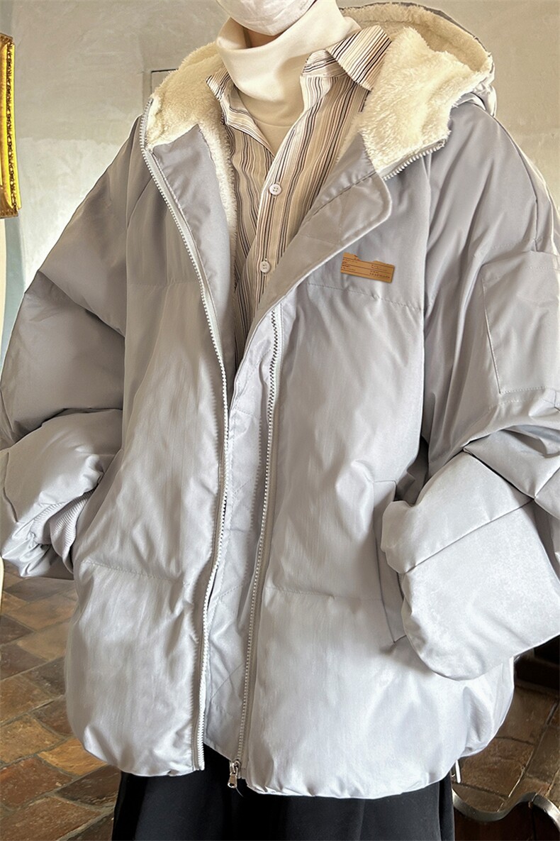 控128加绒面包服男大码羊羔毛棉衣男MY16293-P100,男装棉衣,电商A040