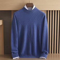 羊绒半高领毛衣男士秋冬新款针织衫男毛线衣羊绒衫，男装羊绒套衫，绒誉暖羊绒