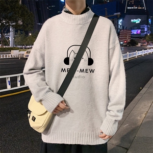 ！2023秋冬新款男士半高领毛衣百搭加厚保暖针织衫M602P45图片