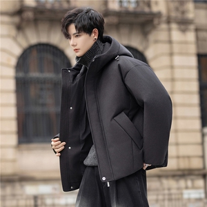 设计师款羽绒服冬季新款白鸭绒保暖连帽羽绒外套男5212-P415控698图片