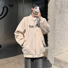 麂皮绒刺绣冬季加棉麂皮绒棉服MA1棒球服男哥特高街风外套JY152，男装夹克，星座1116A-1（原606A）
