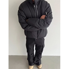 时尚设计感小众肩膀棉衣男冬季宽松保暖立领面包服潮M529，男装棉衣，星座1116A（原606A-3）