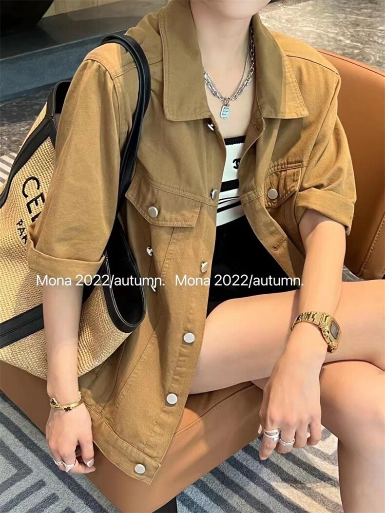 彩色牛仔小外套，其它，肆尔