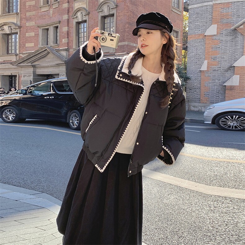拼接羽绒服8967P285控428,女装羽绒服,2C201