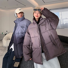渐变棉衣立领棉服情侣棉袄冬装面包服男女外套3351-P80控118，男装棉衣，星座207