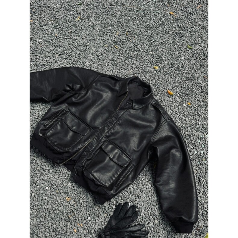 网图现货加厚加棉皮衣飞行员外套1209-1-JK19-P90主推可谈，男装皮衣，星座1209-1