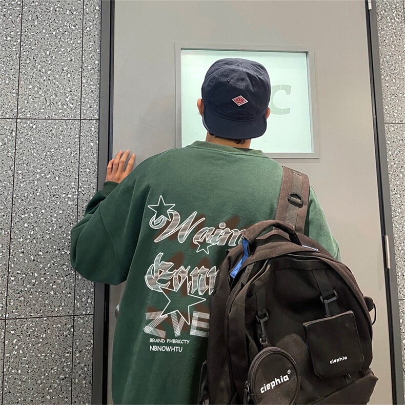 23秋季新款320G华棉圆领卫衣面布棉WH3227-P35控58,男装卫衣,电商B370