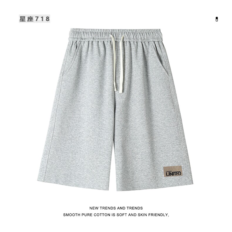 美式运动短裤夏季华棉宽松弹力五分裤针织休闲裤子XD1751特批35,男装休闲裤,星座718