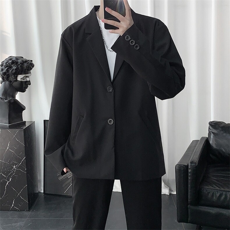 港风免烫正装西服外套高级感帅气韩版帅气休闲小西装男XZ01/P55,男装西服套装,电商D202-1