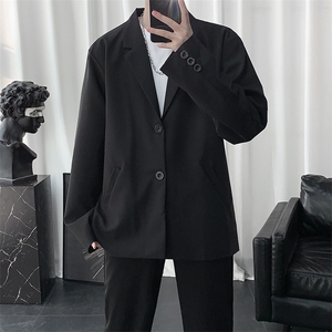 港风免烫正装西服外套 高级感帅气韩版帅气休闲小西装男XZ01/P55图片
