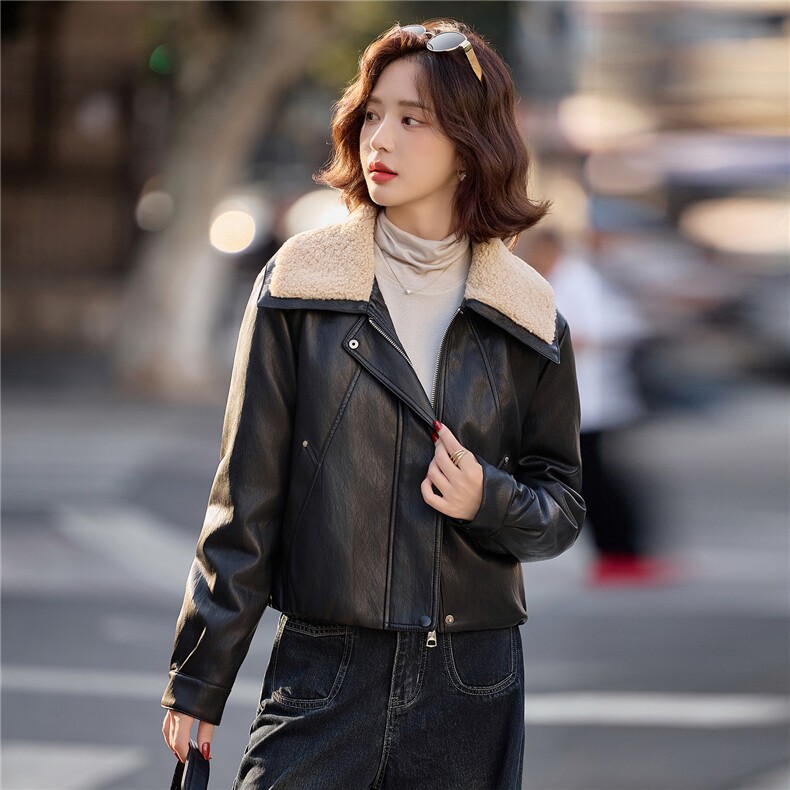 【冬季女装新款】大量现货大毛领90绒金属丝皮羽绒服P-215,女装羽绒服,简古