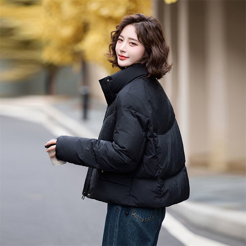 超好看小个子短款羽绒服女2024冬季新款流行爆款立领90白鸭绒外套,女装羽绒服,姿衣坊