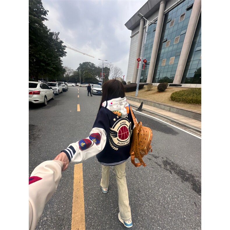 J9876-P68原版起版大尺寸刺绣情侣棒球服外套薄款/夹棉,女装短外套,星座617A-2