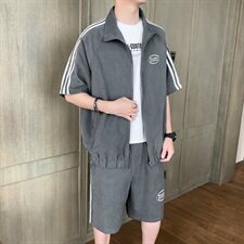 短袖男防晒衣开衫韩版夏季新款潮牌五分裤套装DS787T，男装休闲裤，电商A102