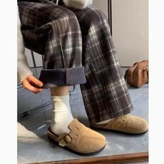 1506-1/KRK161/P49复古格子裤男女加绒腰垂感直筒拖地毛呢阔腿裤，男装卫衣，星座1506-1