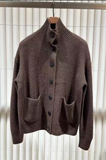 2025年秋季时尚百搭通勤简约休闲开衫，女装羊毛衫，科源羊绒