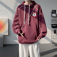 6XL-M重磅刺绣连帽卫衣男高街套头打底上衣WY47-P88，男装T恤，电商D206-1