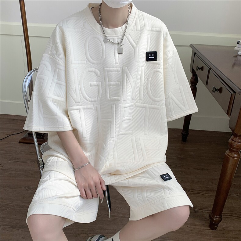 1短袖T恤男DT8778P35短裤男DK8779P40大码休闲套装TZ8780P75控图片