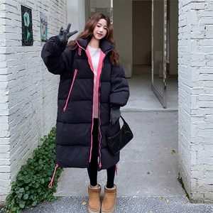 新品 韩系撞色长款羽绒服2c309-1018-315-k458图片