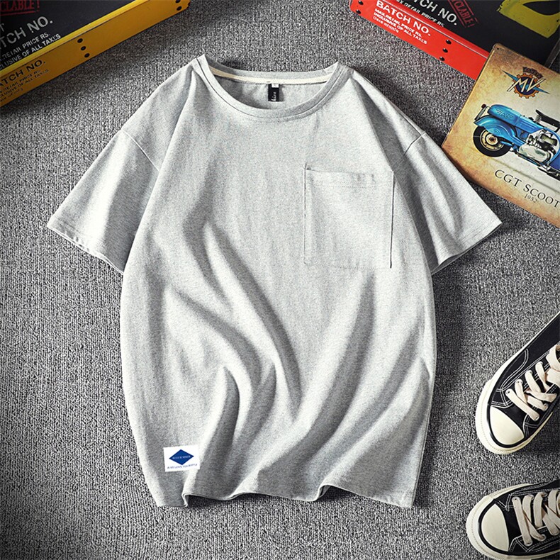 DX24061-P25大口袋百搭短袖t恤男大码半袖体恤上衣服,男装T恤,电商A040A