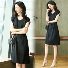 纯色重磅真丝连衣裙女2023夏天新款小个子真丝气质裙桑蚕丝收腰裙，女装连衣裙，阿舍尔精品