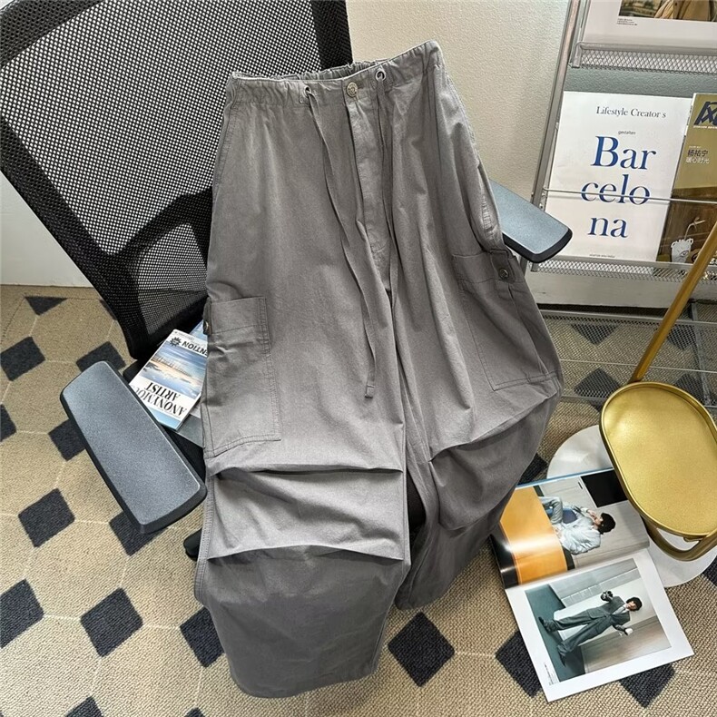 工装休闲裤男港风潮流高街帅气2024冬季新款ins宽松长裤K4774-P59,男装休闲裤,星座412-3