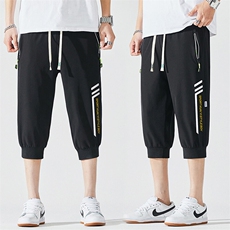 2025夏季新款男士七分裤时尚休闲马裤潮流男裤子KZ1071-P28，男装休闲裤，星座217-4
