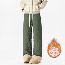 抖音羊羔毛菱格夹棉保暖大码拖地棉裤男K5613J加棉-特P45控78，男装棉裤，电商A001