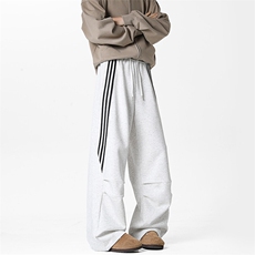 2025春季新款三条杠运动卫裤休闲弯刀裤A519特P45控78，男装休闲裤，电商A309