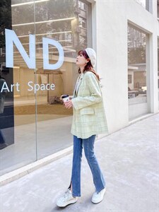 高品质韩版格纹西装外套,女装西装,Balance Studio(2F)