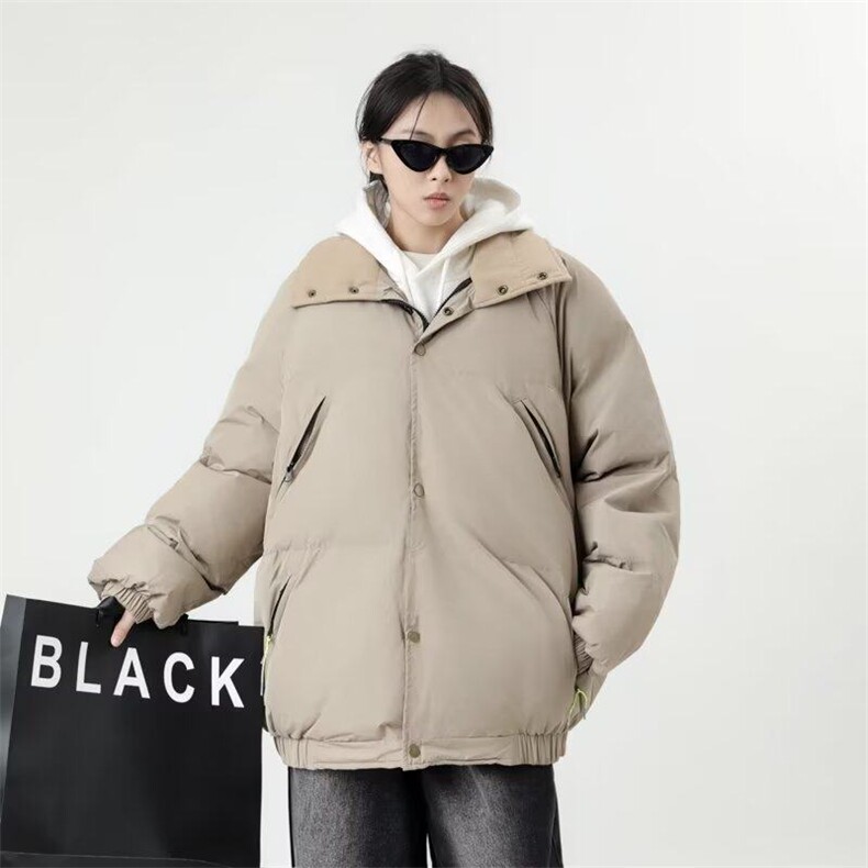J824-P88美式高级感百搭潮牌棉服男女冬季宽松加厚情侣棉衣外套图片