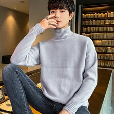 Tim-MY716男士毛衣韩版高领长袖打底男装线衣宽松针织衫外套，男装针织衫/毛衣，电商D310（原电商305）