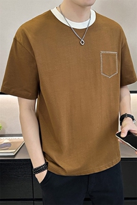 店主风~2025夏季新款拼色短袖T恤 T2013/P45图片