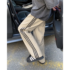 高街美式条纹裤子男夏季薄款速干工装裤直筒运动休闲裤G8522-p36，男装休闲裤，星座1008