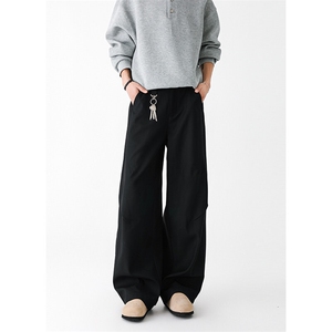 港风  休闲裤长裤宽松弯刀裤西裤A014-DY25212-P60控88图片
